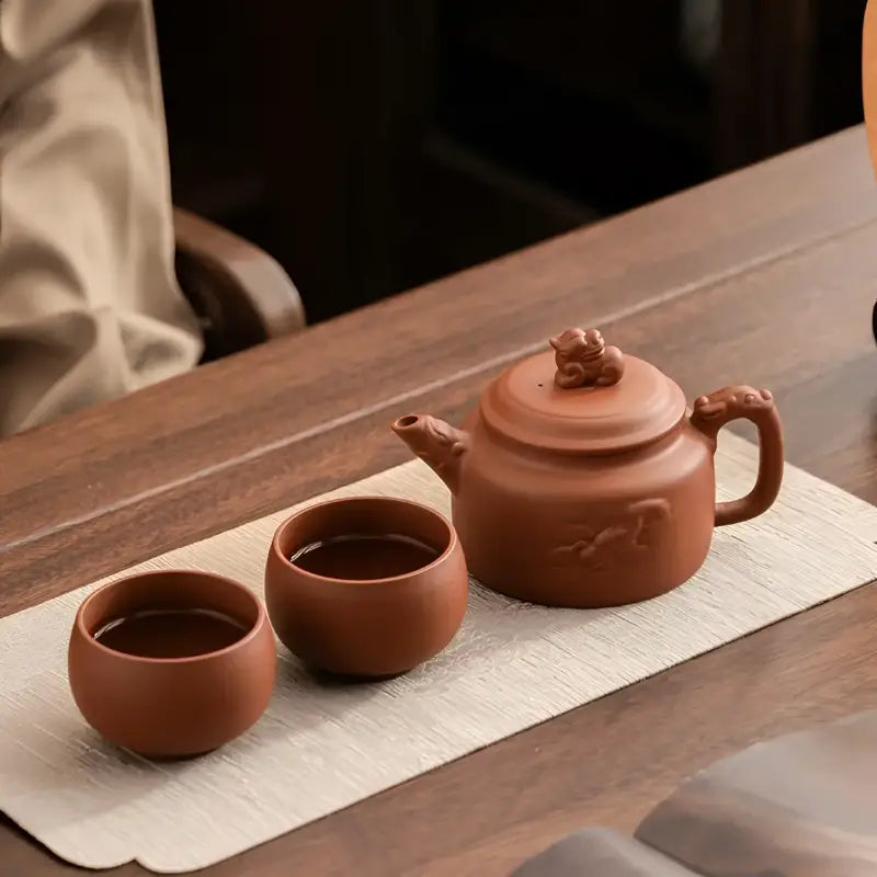 Handcrafted Yixing Zisha Earthenware Tea Set from Guardian Spirit collection