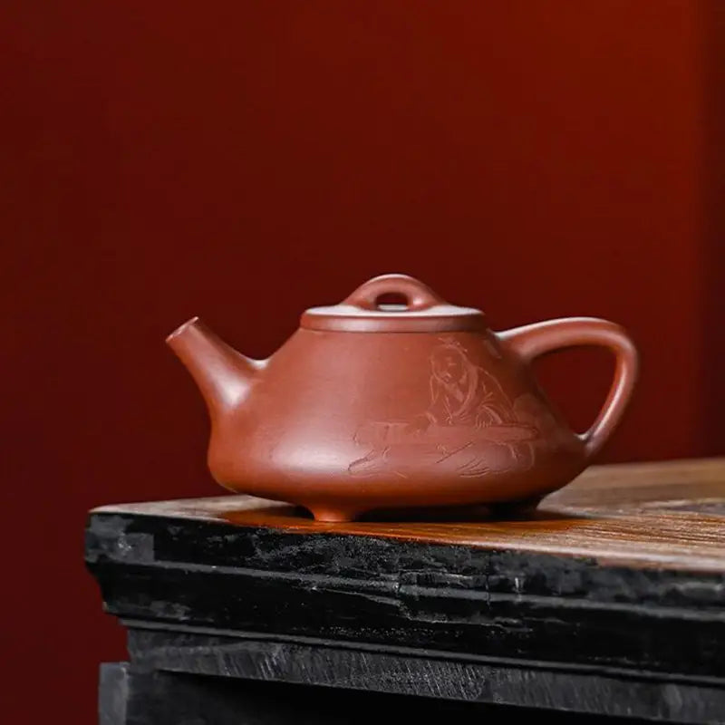 Earthenware Yixing Zisha Teapot with Handle for Guqin Reverie Zisha Teapot collection