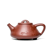Brown ceramic Yixing Zisha teapot from Guqin Reverie, showcasing traditional Zisha teapot craftsmanship