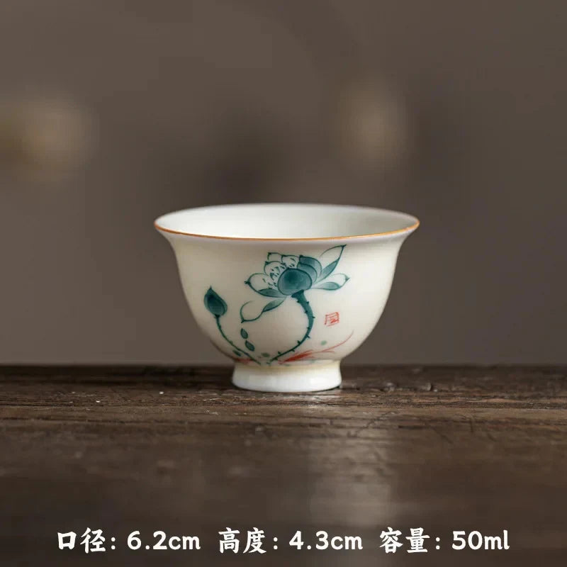 Hand-painted Lotus Tea Cup Tea Cup product photo 20