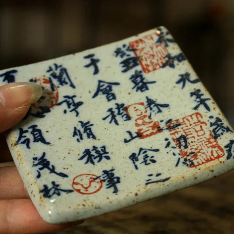 Hand-painted Tea Coaster Tea Coaster side view