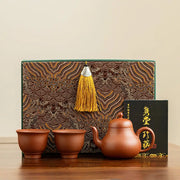 Harmony Bloom Tea Set with Yixing Zisha teapot and decorative box for elegant brewing