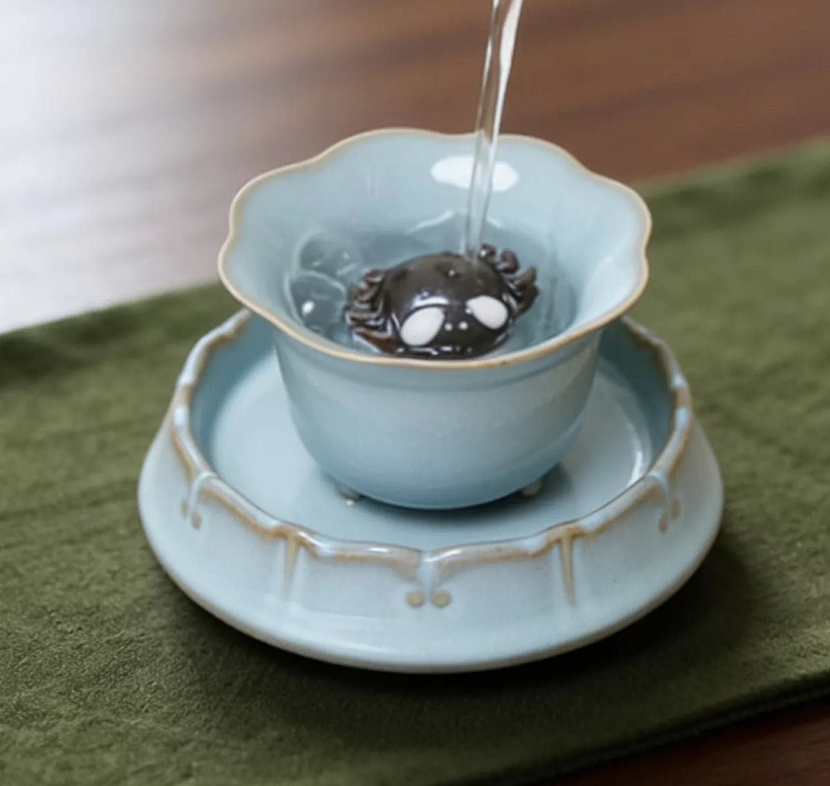 Harmony Crab Cup Collection — glaze close-up
