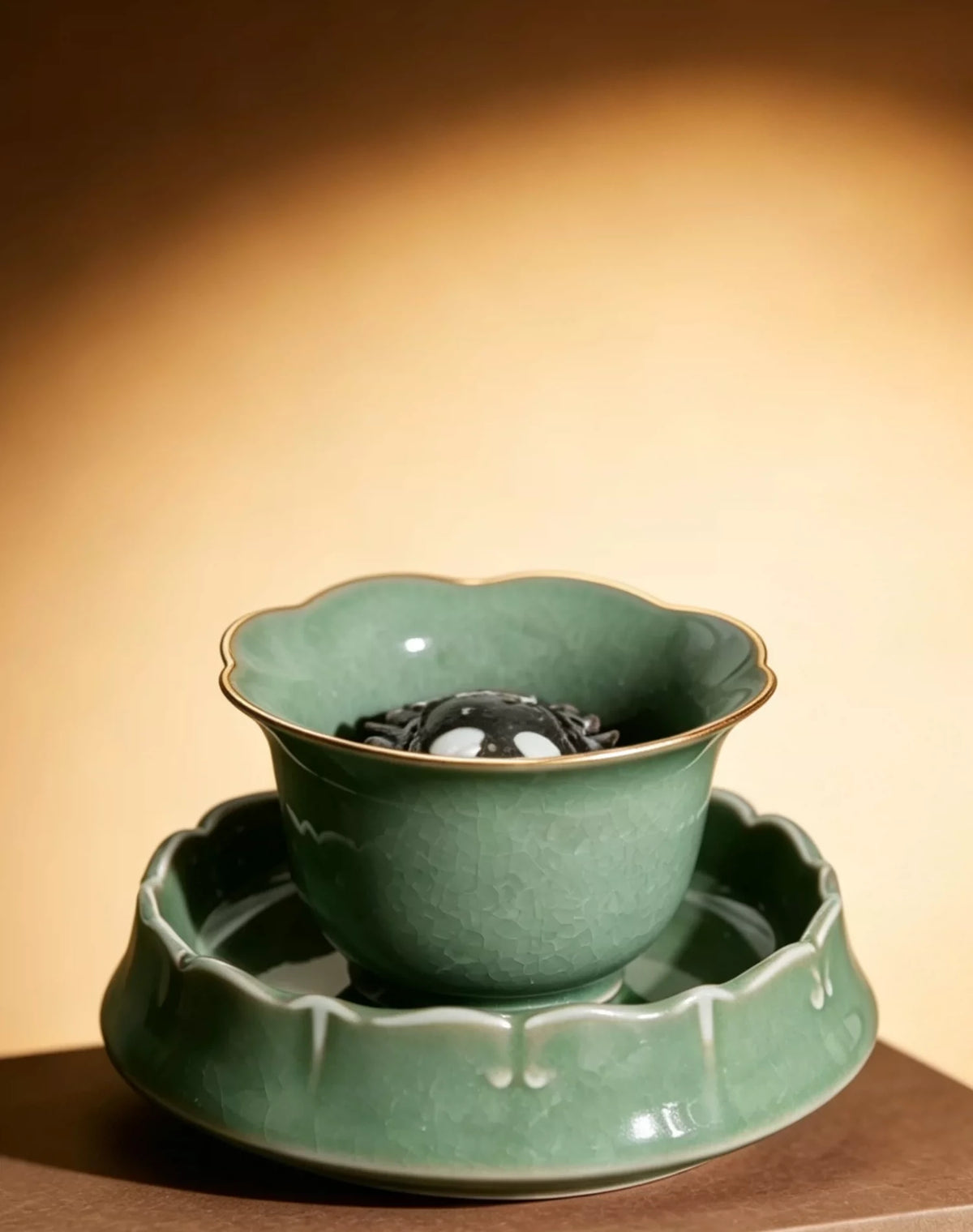 Harmony Crab Cup Collection — assorted ceramic glazes teacup