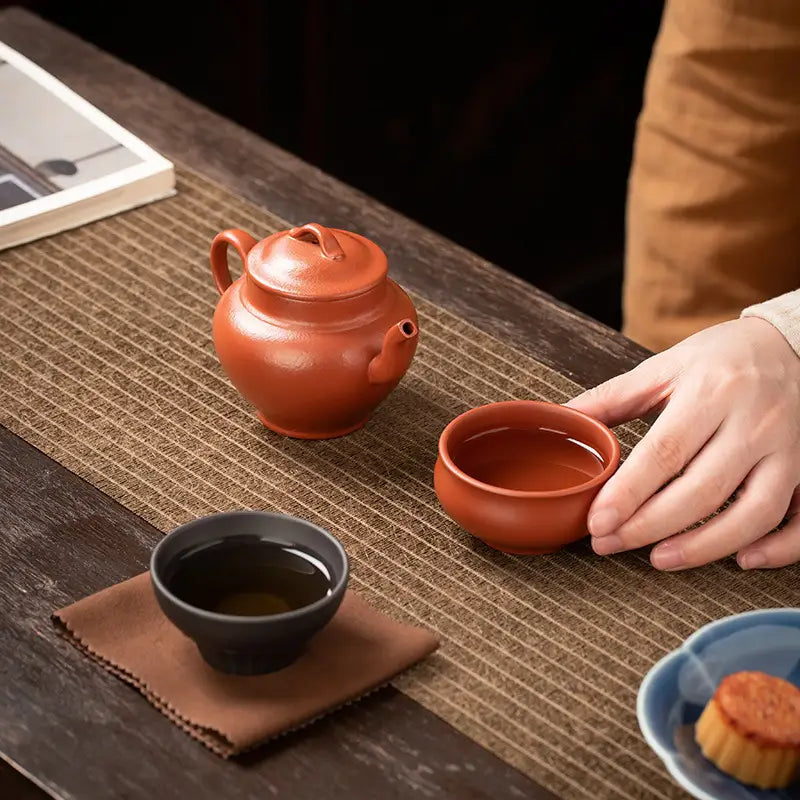 Earthenware tea set from Harmony Ember Gift Set featuring a Yixing teapot