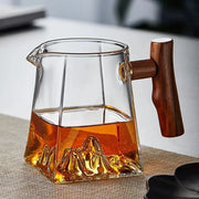 Heat-resistant Glass Mountain Tea Pitcher white background product photo