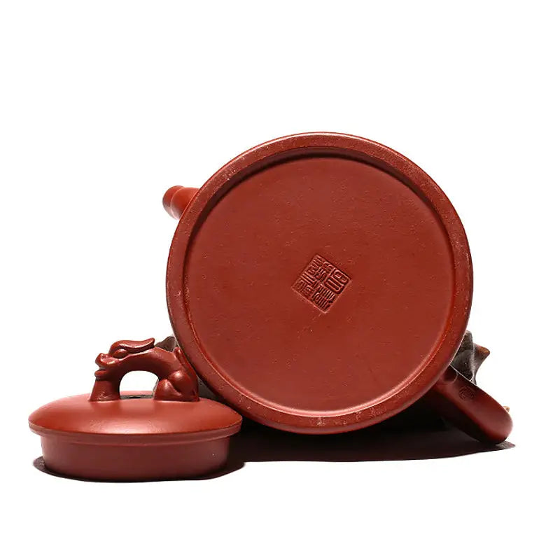 Reddish-brown Yixing Zisha Clay Teapot with Dragon Handle from Heavens Mandate