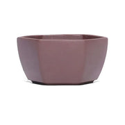 Mauve octagonal flowerpot from HexaGrace, perfect for yixing zisha authentic purple clay gongfu tea brewing