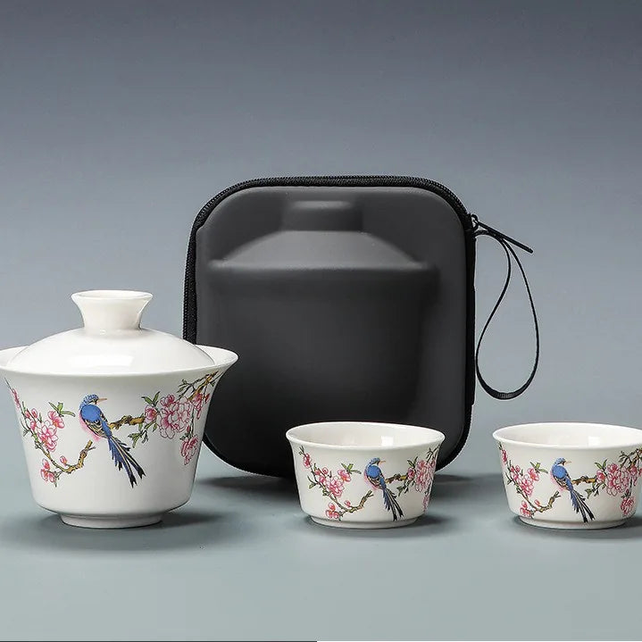 Jade-White Porcelain Gaiwan Travel Tea Set – Magpie & Plum