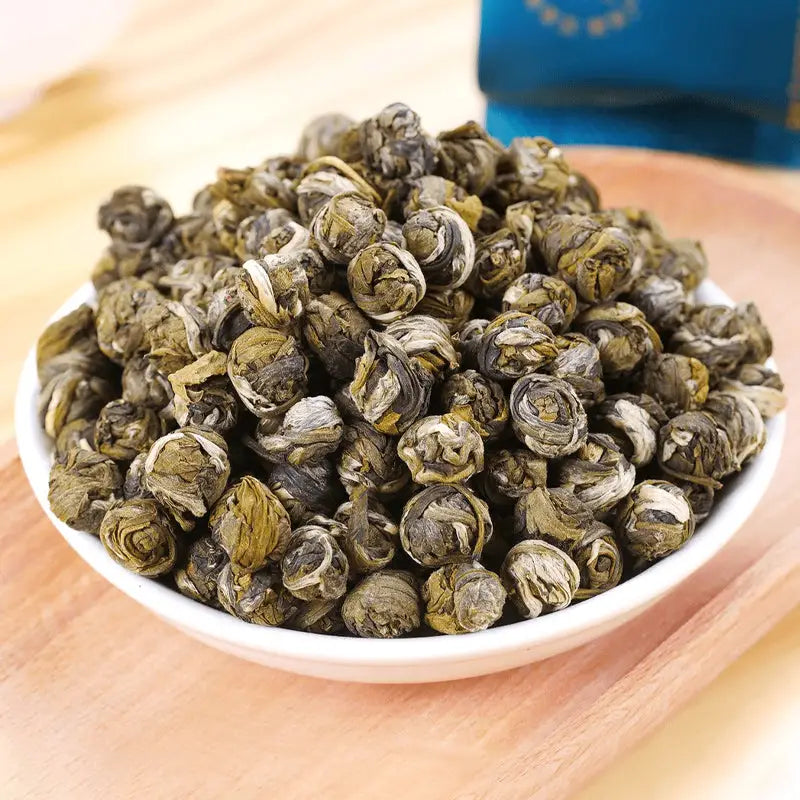 Rolled green tea pearls for jasmine dragon ball tea in teapots and tea sets