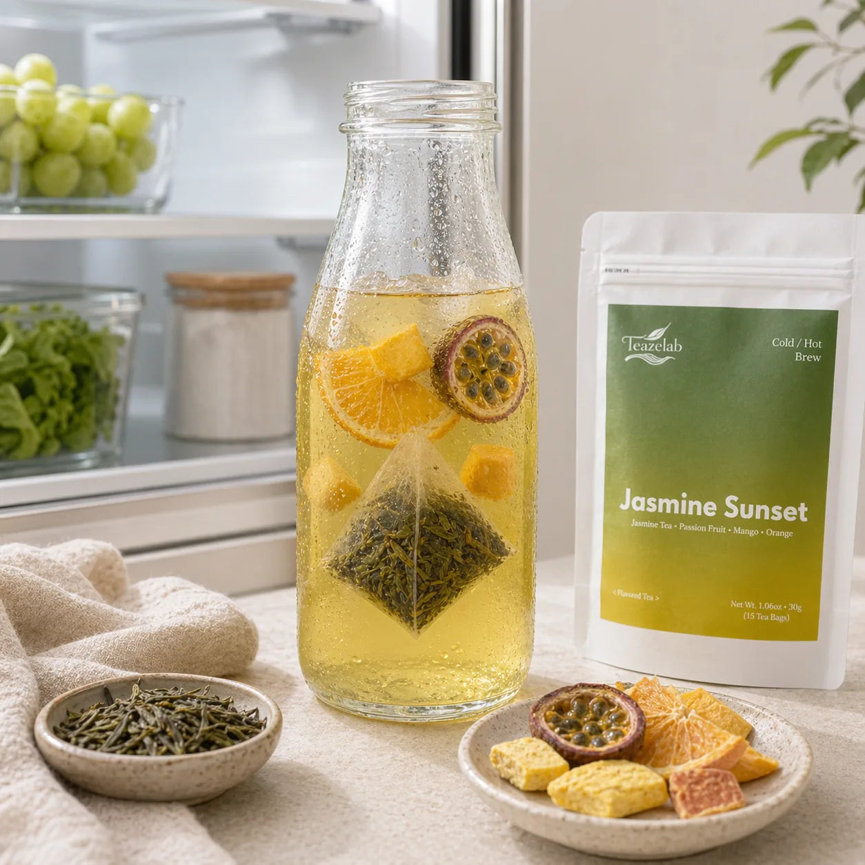 Teazelab Jasmine Sunset Cold Brew Tea cold brew ritual
