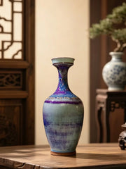 Jili Tall Jun Vase — Jun-glazed ceramic vase