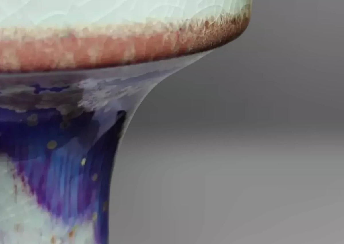 Jili Tall Jun Vase — detail view