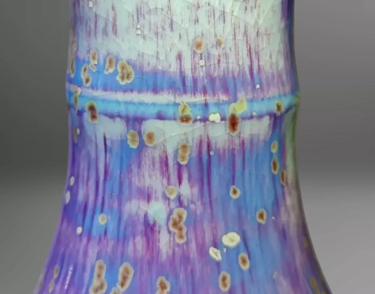 Jili Tall Jun Vase — glaze close-up