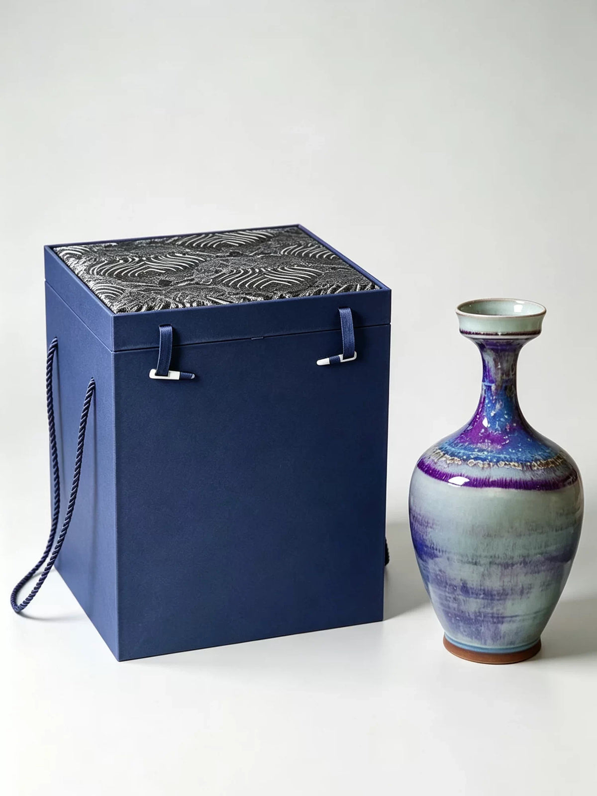 Jili Tall Jun Vase — profile view