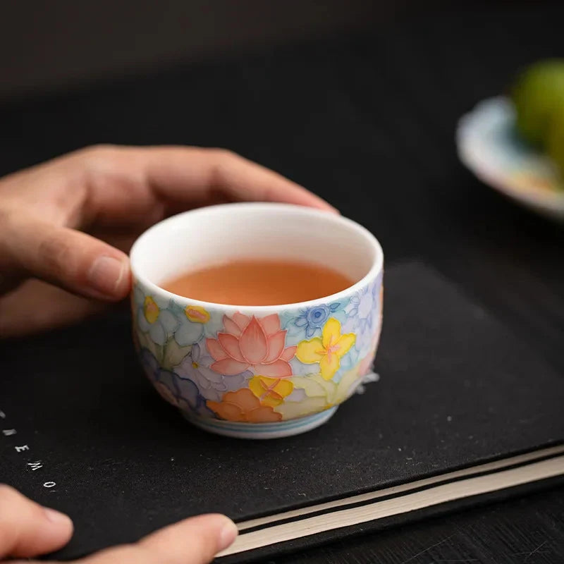 Jingdezhen Hand-painted Floral Tea Cup Tea Cup product photo 4