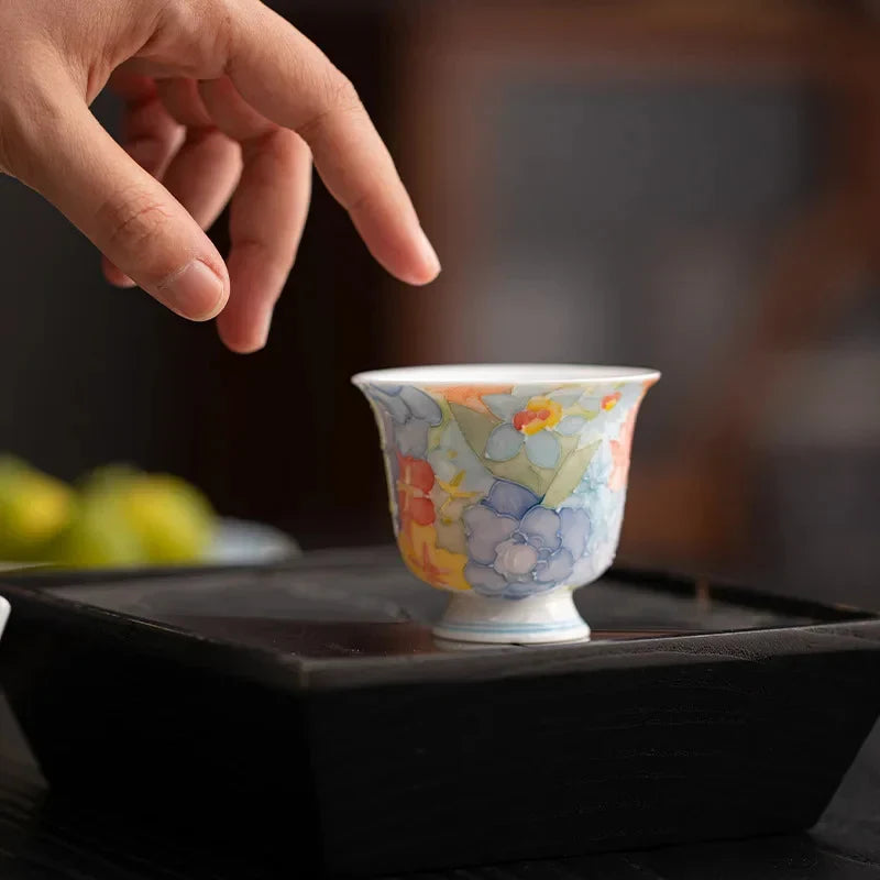 Jingdezhen Hand-painted Floral Tea Cup Tea Cup product photo 5