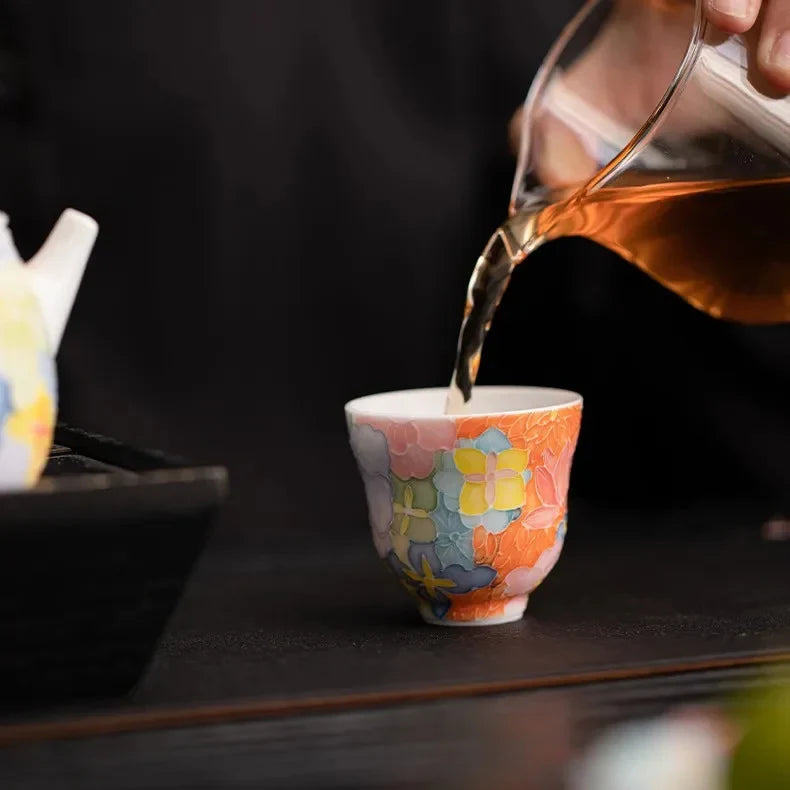 Jingdezhen Hand-painted Floral Tea Cup Tea Cup product photo 7