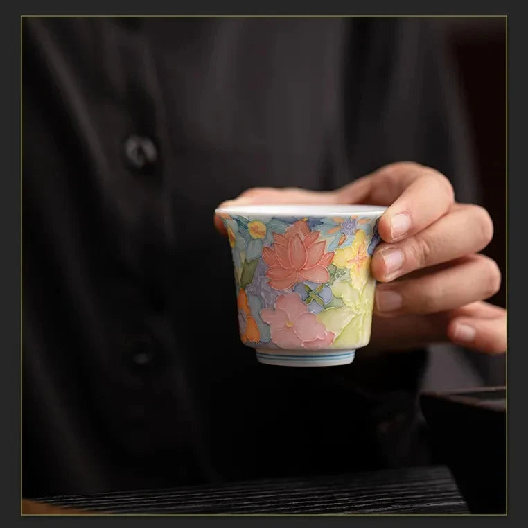 Jingdezhen Hand-painted Floral Tea Cup Tea Cup product photo 8