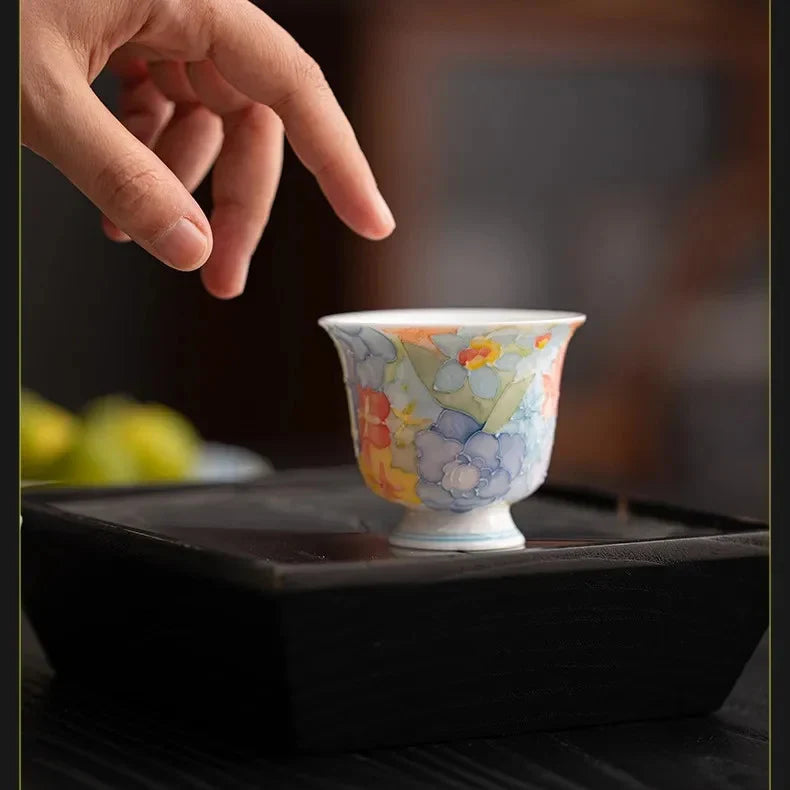 Jingdezhen Hand-painted Floral Tea Cup Tea Cup product photo 11
