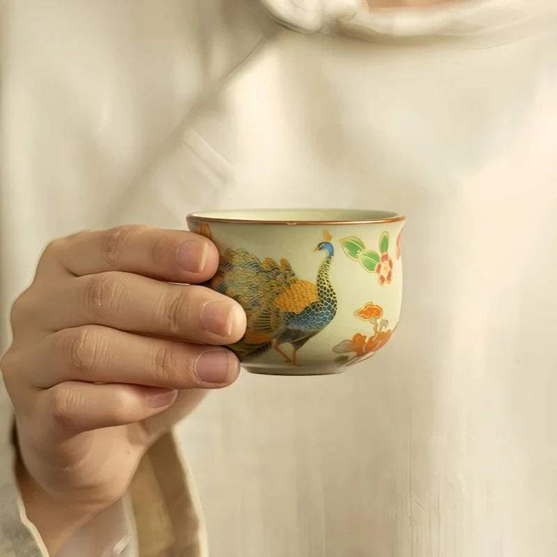 Jingdezhen Ru Kiln Tea Cup Ceramic Tea Cup detail view