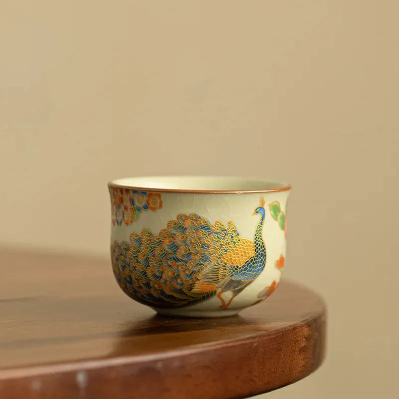 Jingdezhen Ru Kiln Tea Cup Tea Cup side view