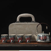 Koi & Waves Loop-Handle Teapot Set – Koi & Waves