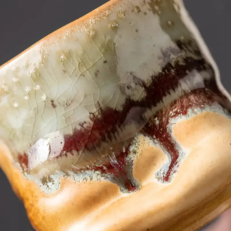 Lava Whisper cracked glazed ceramic coffee cup for a unique ceramic coffee experience