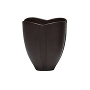 Brown angular vase from Lotus Heart Zisha, authentic Yixing heart Zisha cup style