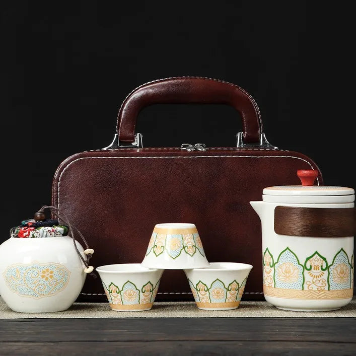 Lotus Kuaike Travel Tea Set – Antique Lotus