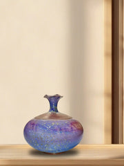 Lotus Neck Jun Vase — Jun-glazed ceramic vase