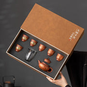 Yixing Zisha Majestic Harmony Tea Set in gift box for elegant tea moments
