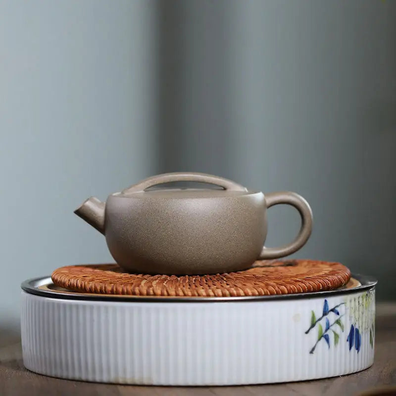 Ceramic Moonbridge harmony teapot with rounded handle, raised handle Yixing Zisha harmony yixing
