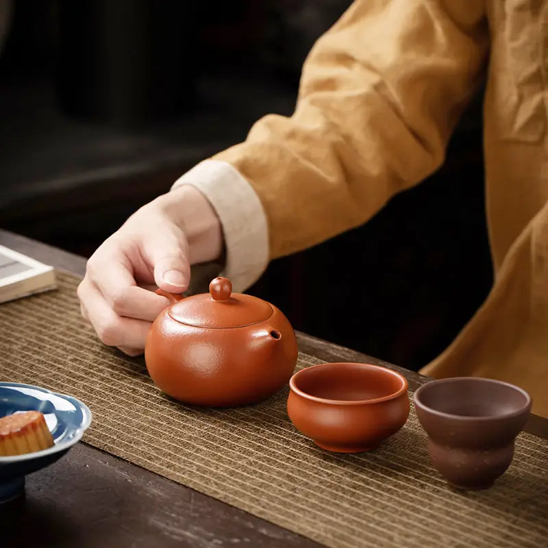 Elegant Earthenware Tea Set made of Zisha Clay from Moonseed Tea Set gift collection