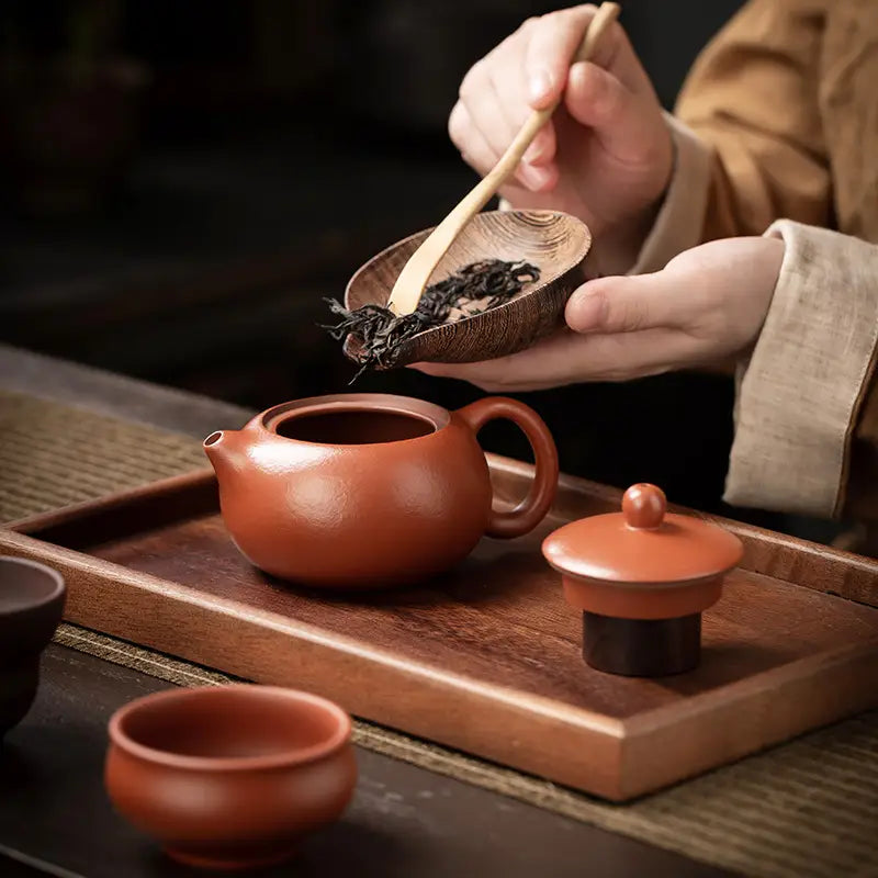 Moonseed Tea Set made of Yixing Zisha clay, perfect gift set for tea lovers