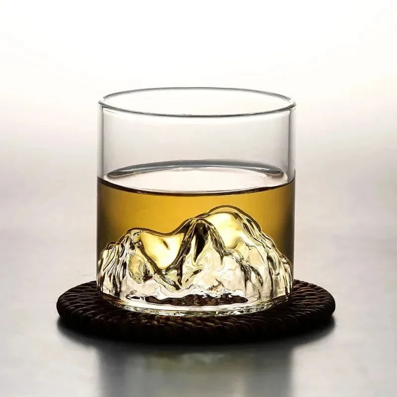 Mountain Glass Drinkware white background product photo