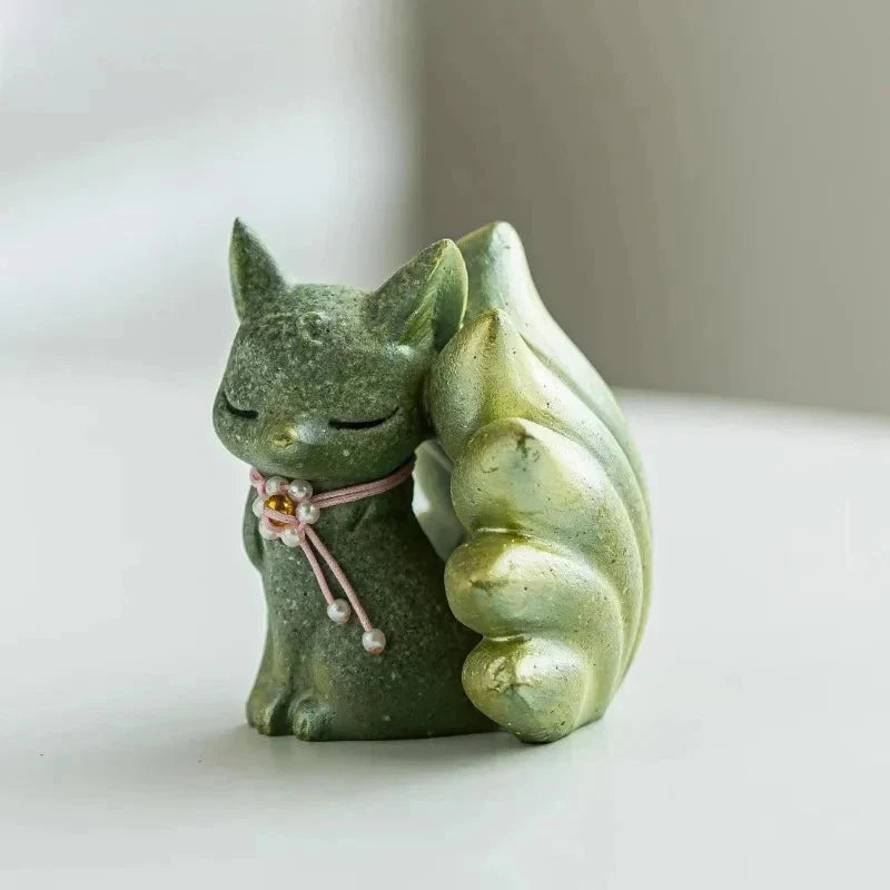 Nine-tailed Fox Tea Pet white background product photo