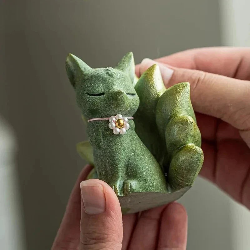 Nine-tailed Fox Tea Pet Mixed material Tea Pet detail view
