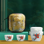 Painted Porcelain Travel Tea Set – Double Happiness