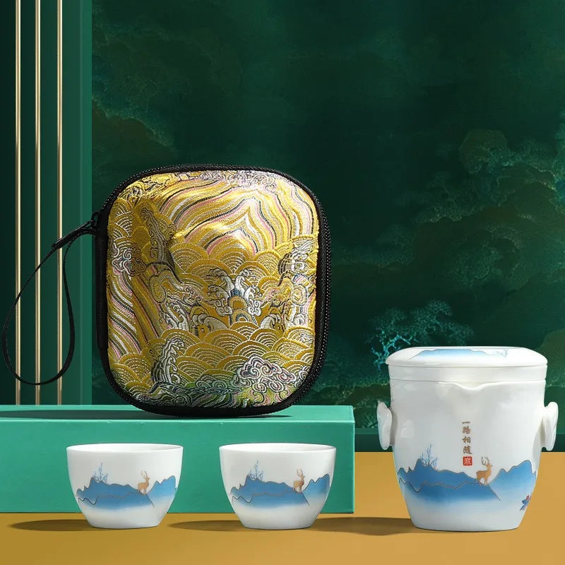 Painted Porcelain Travel Tea Set – Companions