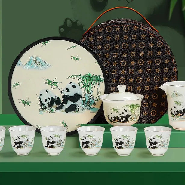 Panda Porcelain Gongfu Travel Tea Set – Panda