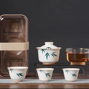 Plant-Ash Glaze Gaiwan Travel Tea Set – Willow