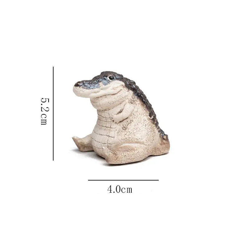 Prosperous Alligator tea pet figurine, perfect addition to your tea pets guide