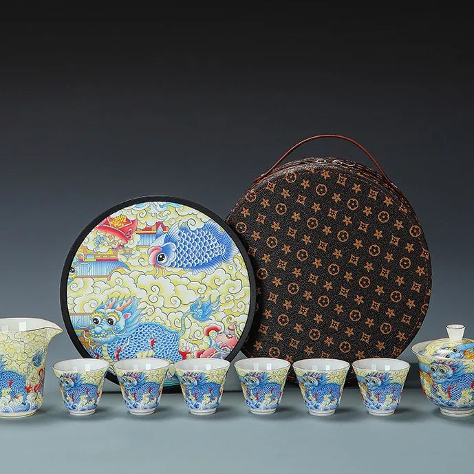 Qilin Porcelain Gongfu Travel Tea Set – Qilin