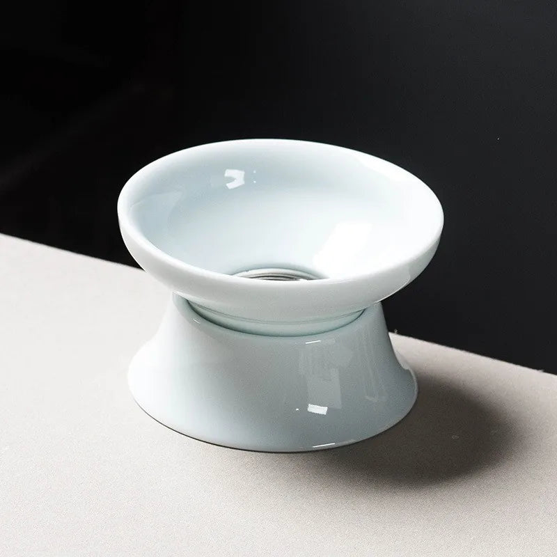 Plain qingbai jade porcelain gaiwan with lid and saucer – photo 1