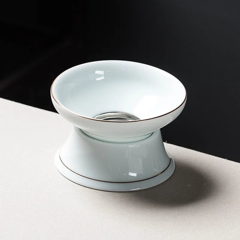 Plain qingbai jade porcelain gaiwan with lid and saucer – photo 2
