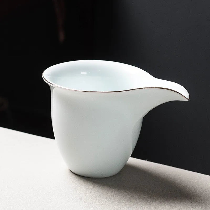 Plain qingbai jade porcelain gaiwan with lid and saucer – photo 4