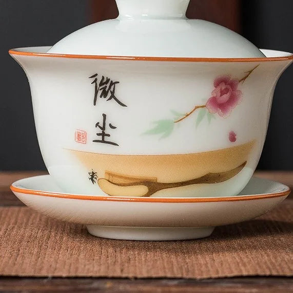 Qingbai Painted Gaiwan – Fine Dust