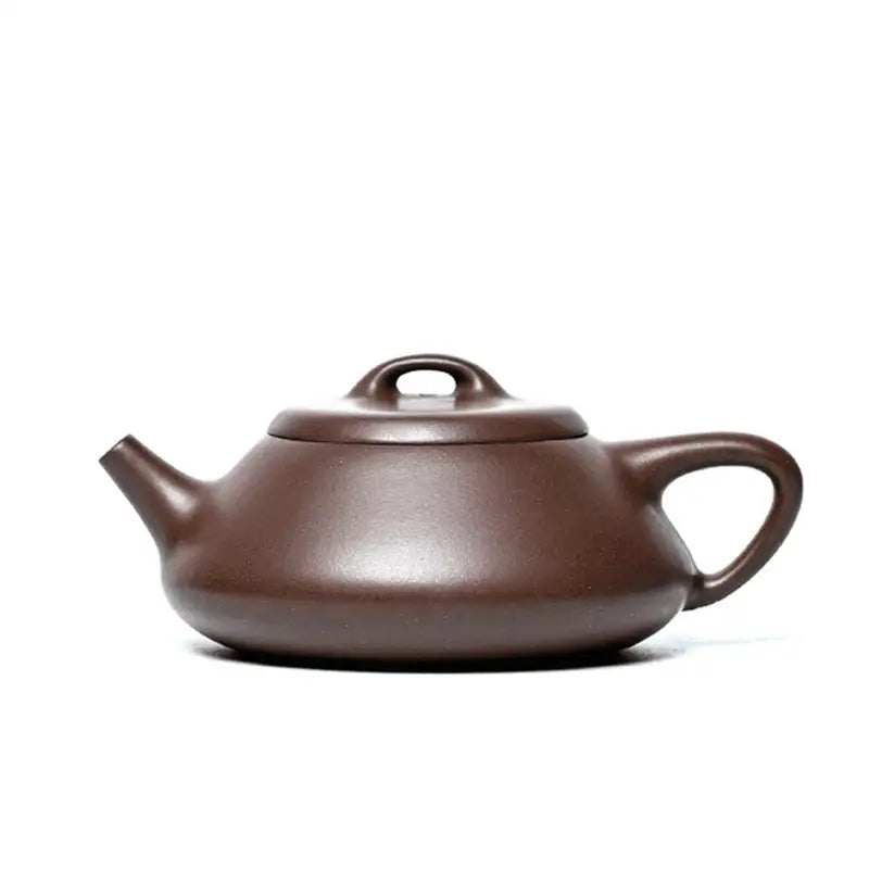 Quiet Mountain BROWN CERAMIC TEAPOT 210ML Yixing Zisha for Elegant Tea Brewing