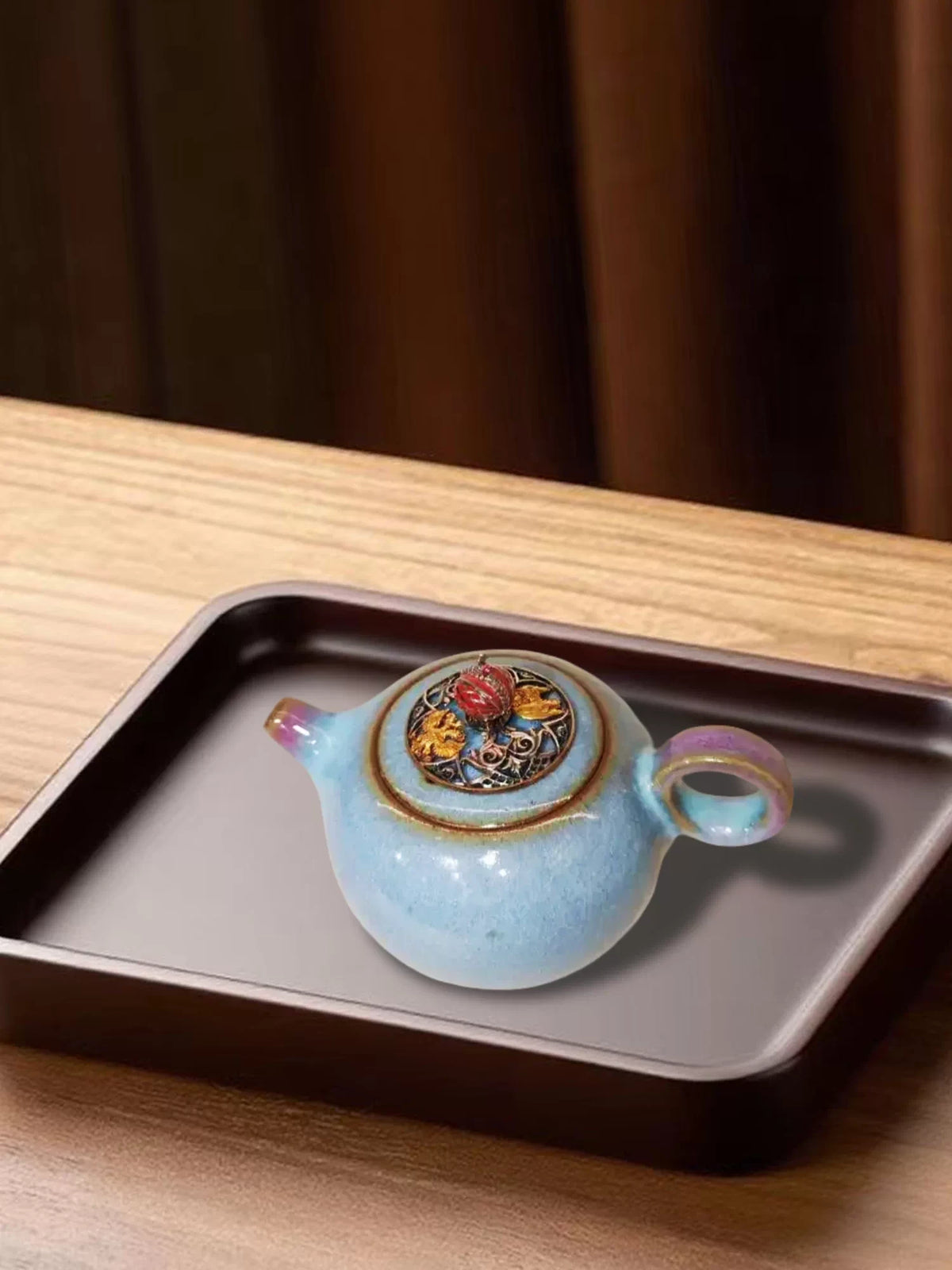 Royal Wanjun Jun Teapot — alternate angle